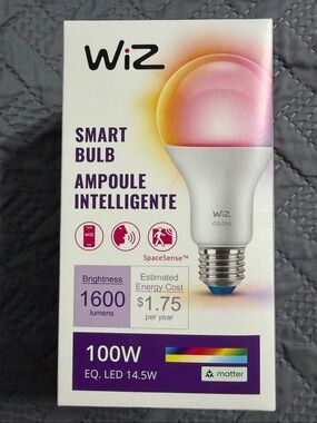 Smart Color LED Bulb - White with Pink Accent
